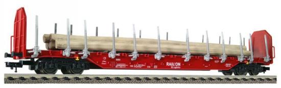 4 axle stake car in traffic red livery type Rnoos 644<br /><a href='images/pictures/Fleischmann/525403.jpg' target='_blank'>Full size image</a>